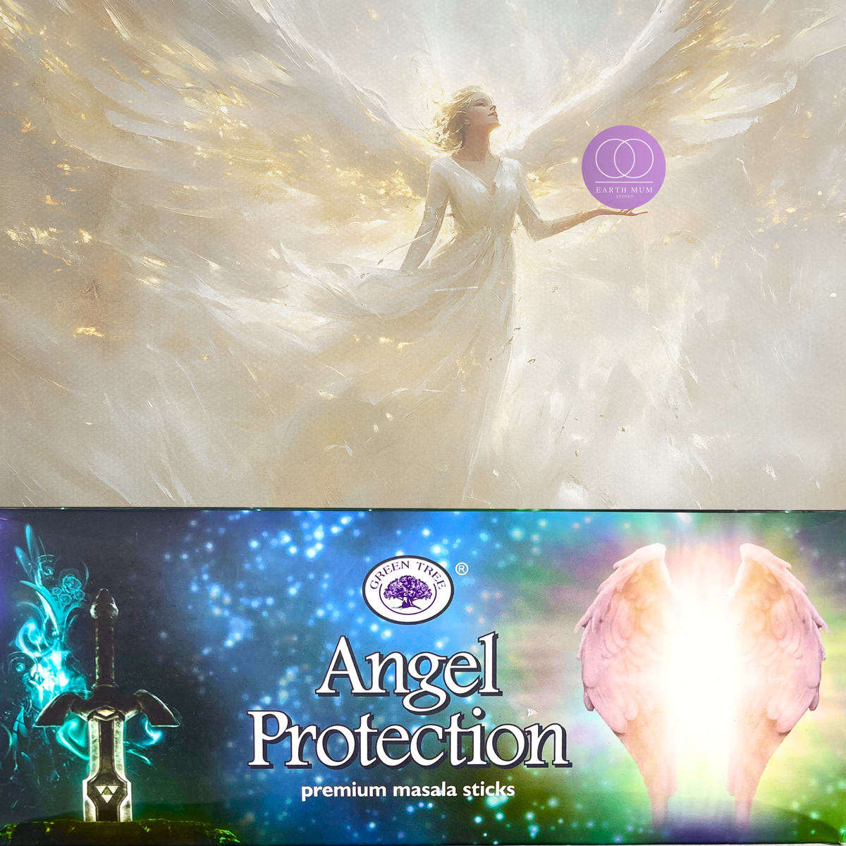 Angel Protection Incense Sticks - Green Tree - Smudge, Meditation, Healing