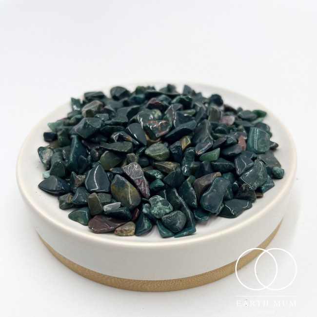 Bloodstone Natural Gemstone Chips – Raw Brazilian Crystals