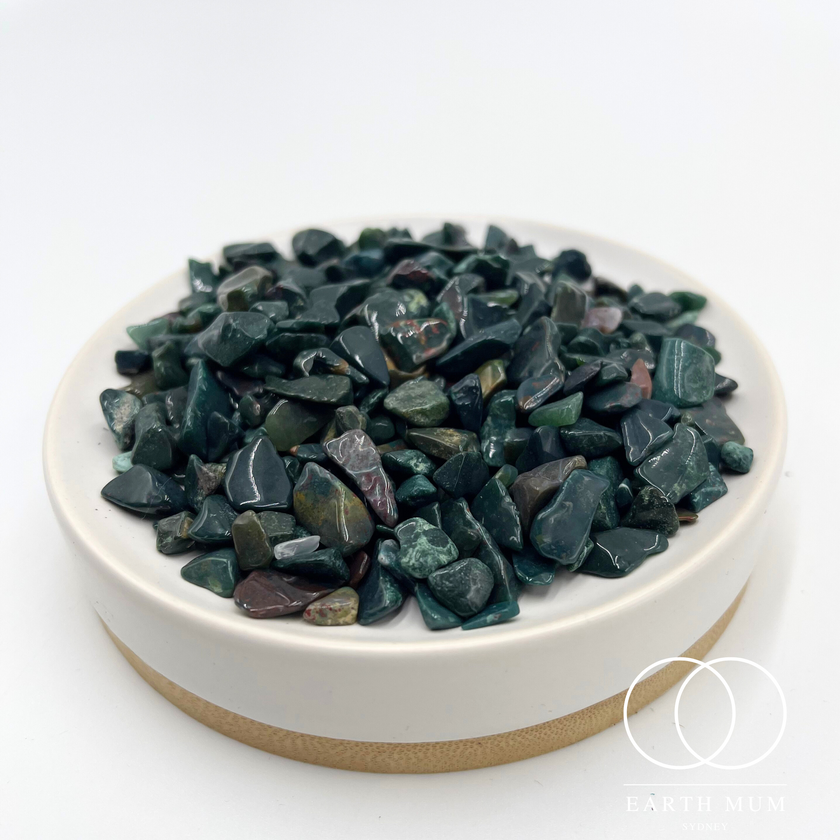 Bloodstone Natural Gemstone Chips – Raw Brazilian Crystals