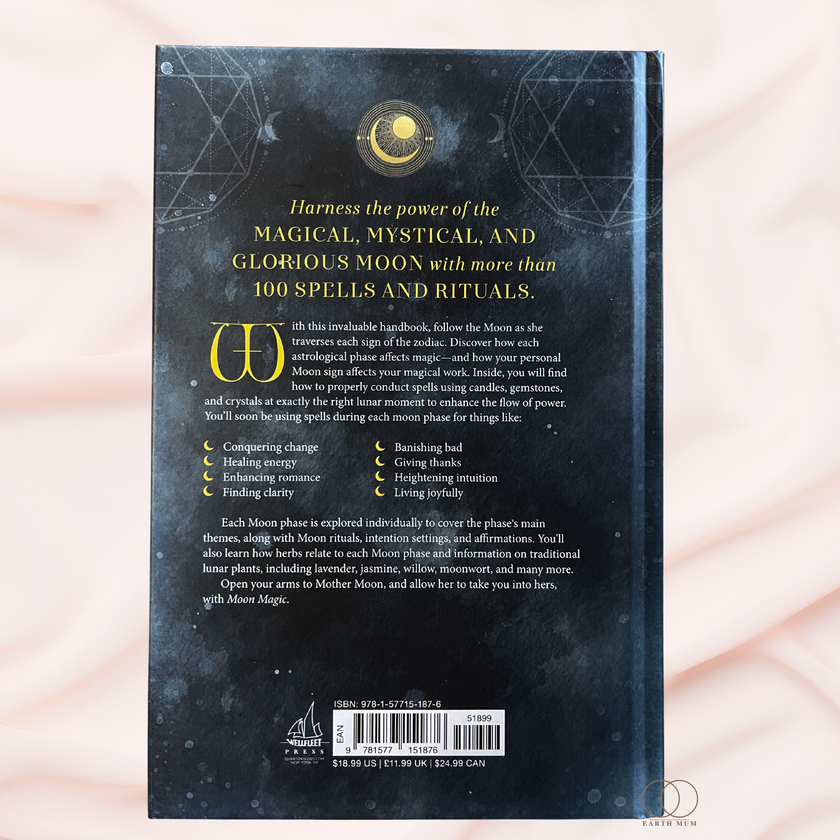 Moon Magic: A Handbook of Lunar Cycles, Lore & Mystical Energies | Hardcover by Aurora Kane