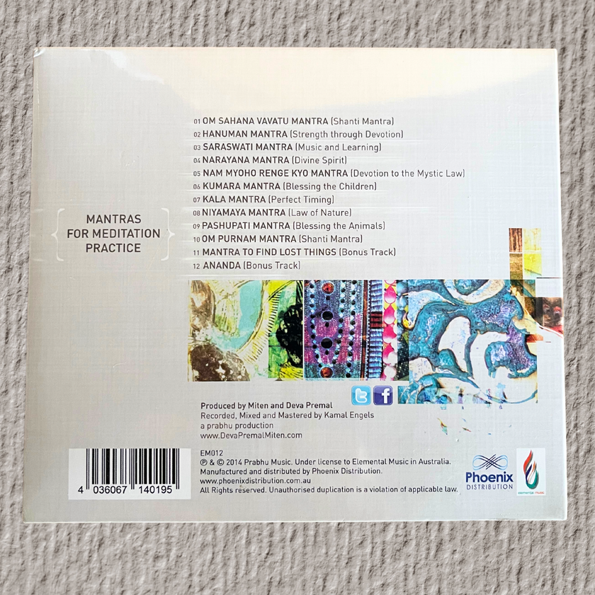 Mantras for Life | Meditation Mantras CD by Deva Premal & Miten with Manose