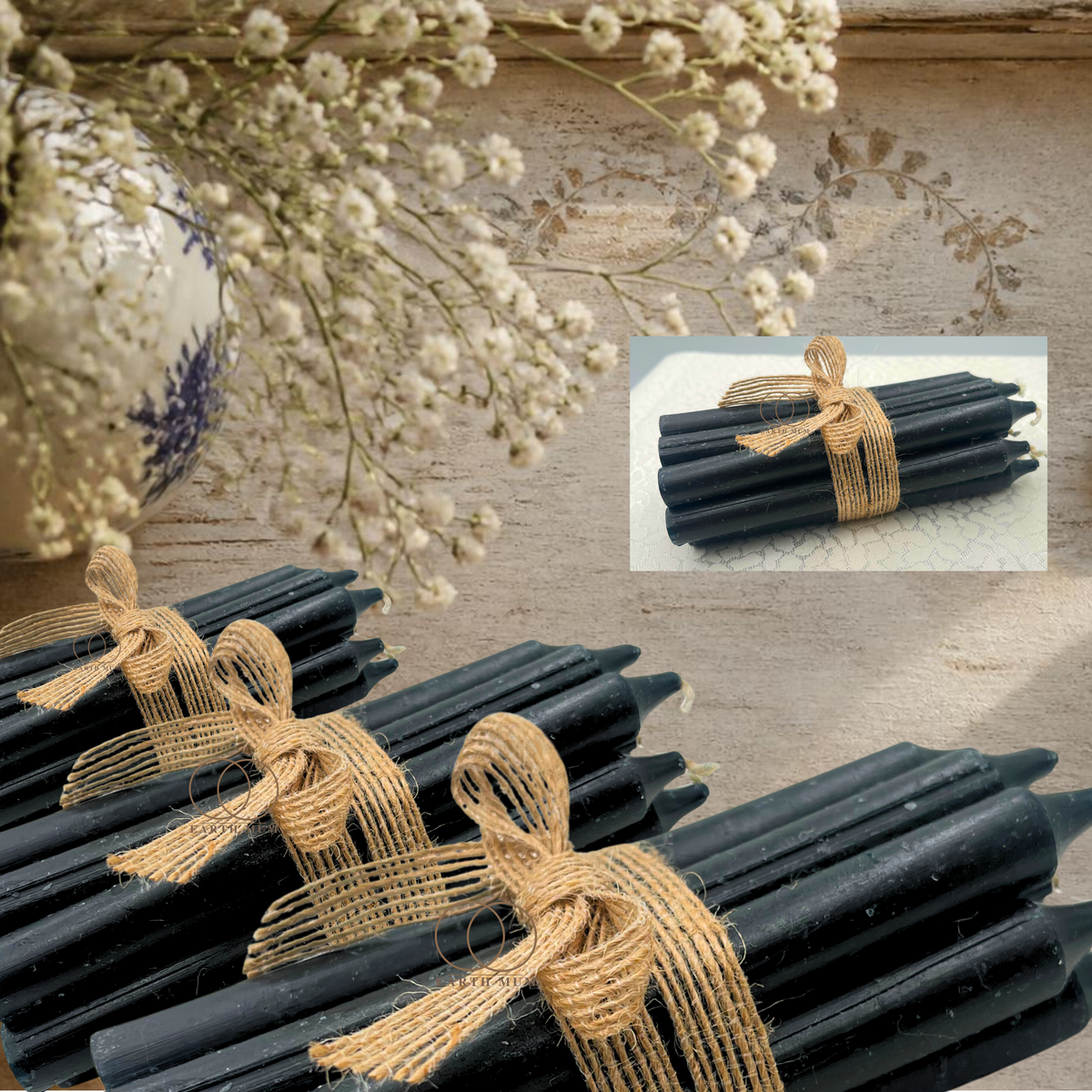 Black Mini Spell Candles – 10 Pack