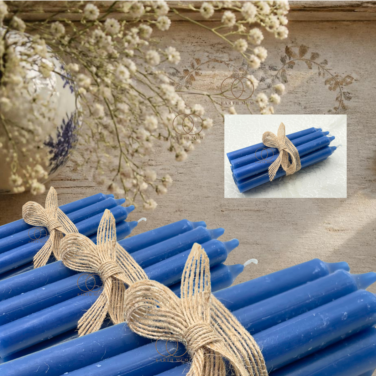 Dark Blue Mini Spell Candles – 10 Pack