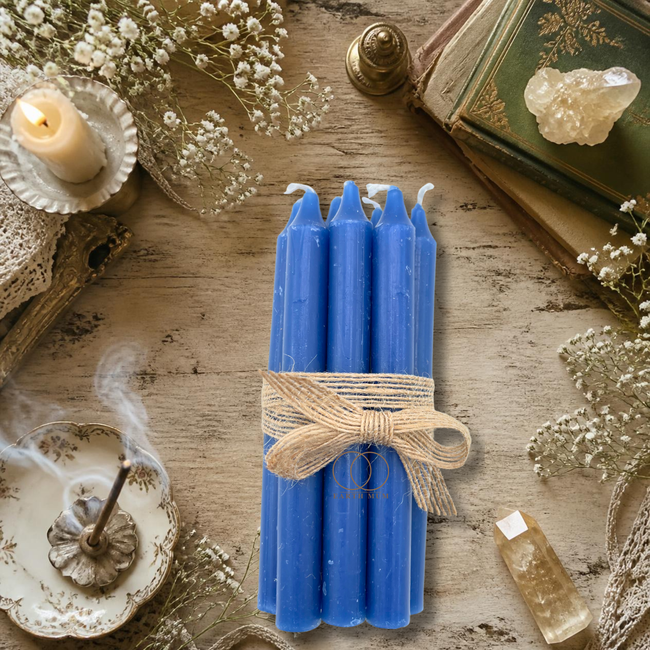 Dark Blue Mini Spell Candles – 10 Pack