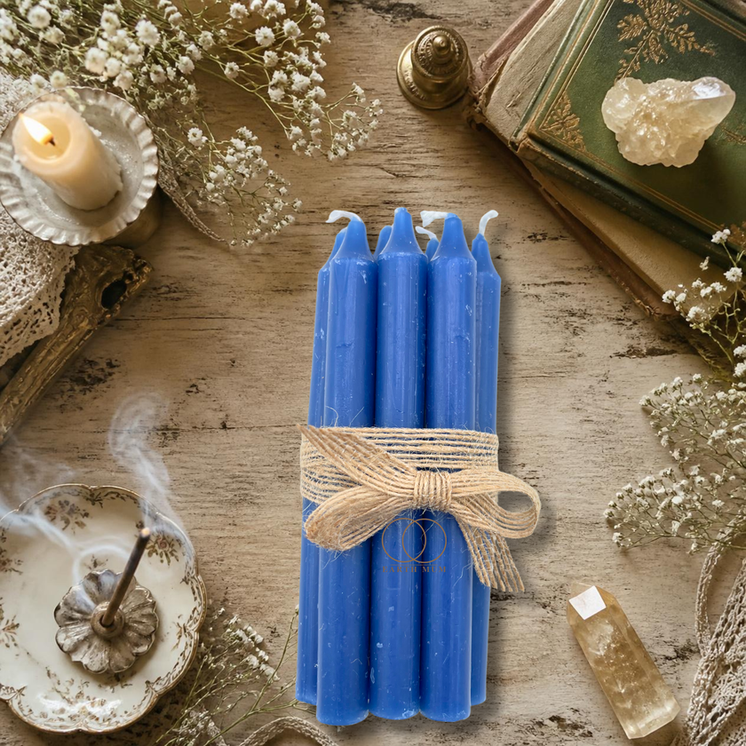 Dark Blue Mini Spell Candles – 10 Pack