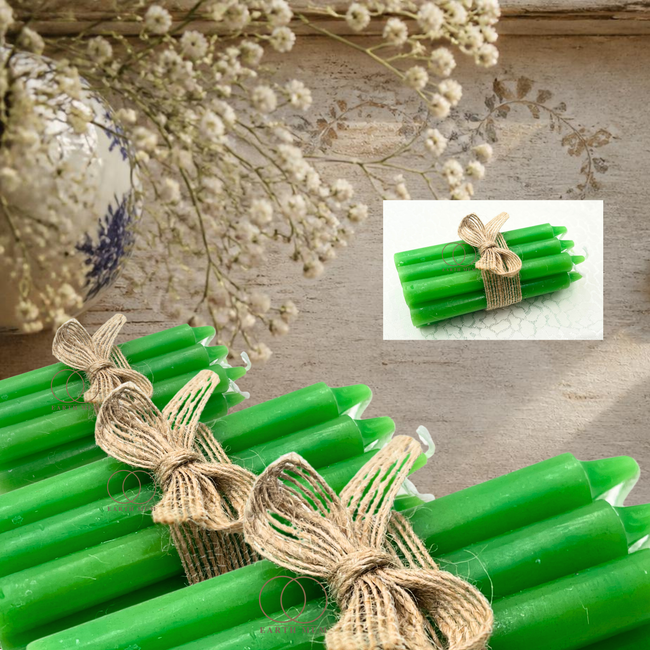 Green Mini Spell Candles – 10 Pack