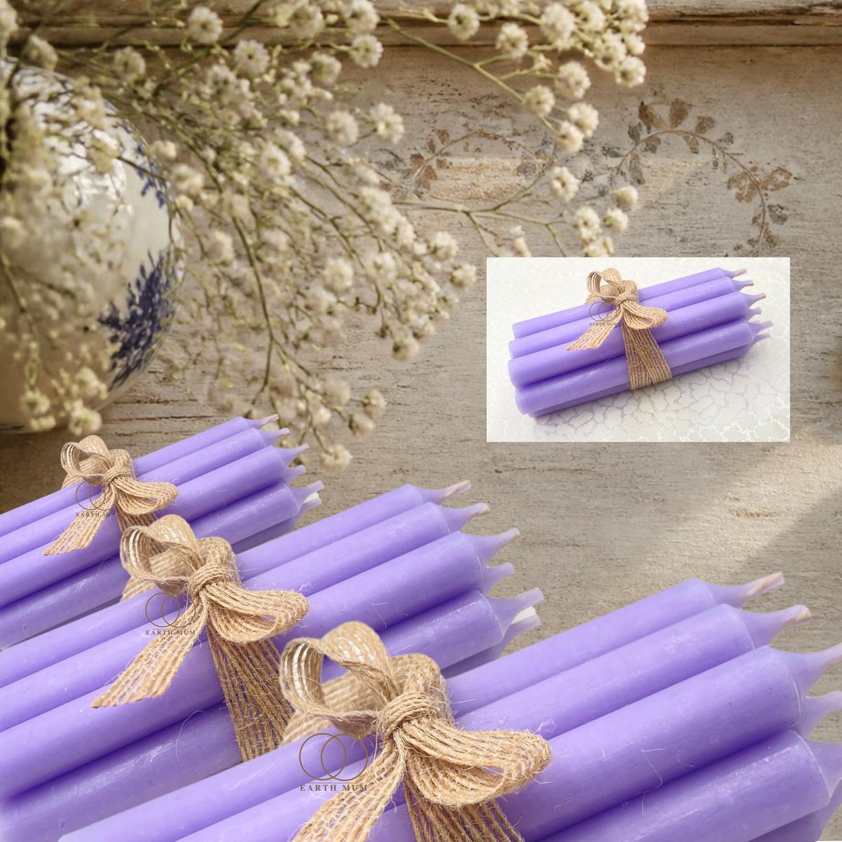 Lilac Mini Spell Candles – 10 Pack