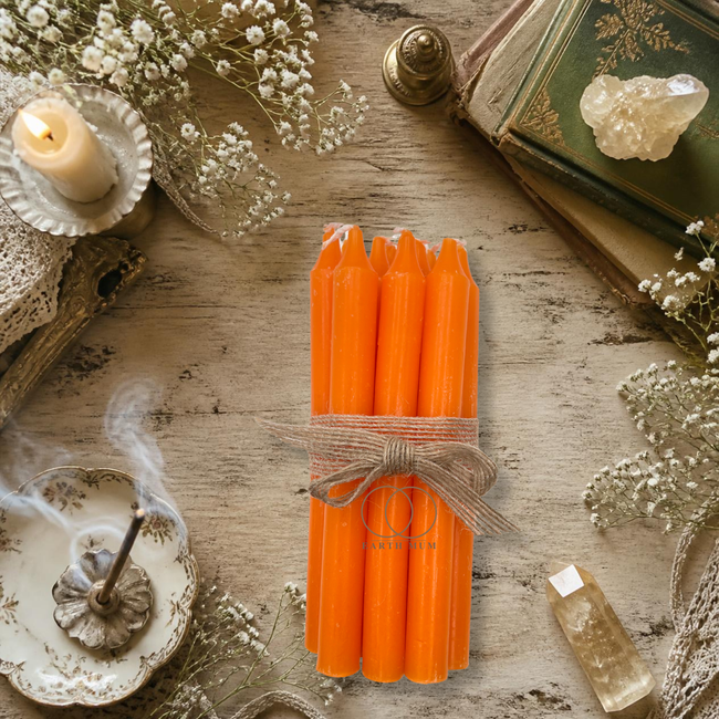Orange Mini Spell Candles – 10 Pack