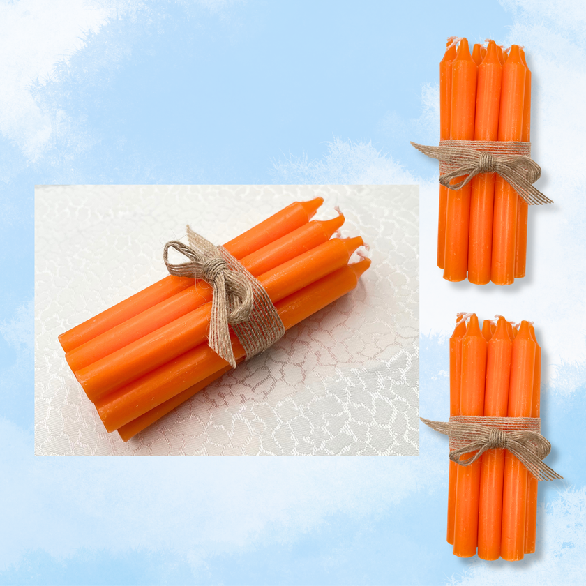 Orange Mini Spell Candles – 10 Pack