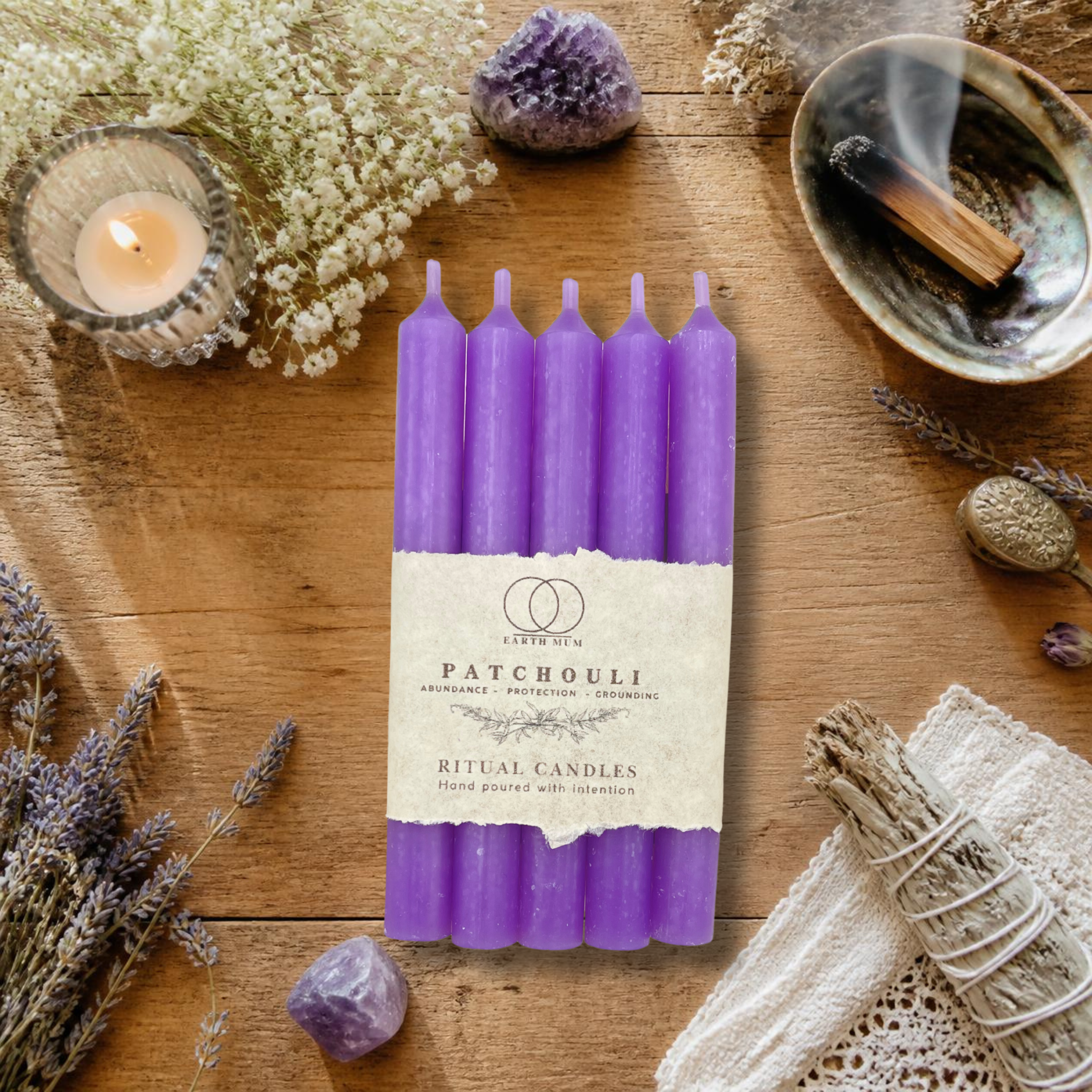 Patchouli Scented Ritual Spell Candles