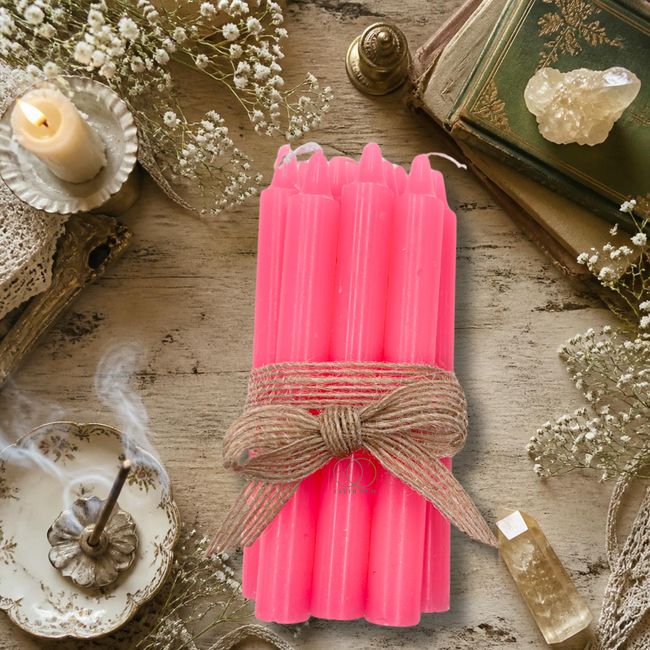 Pink Mini Spell Candles – 10 Pack