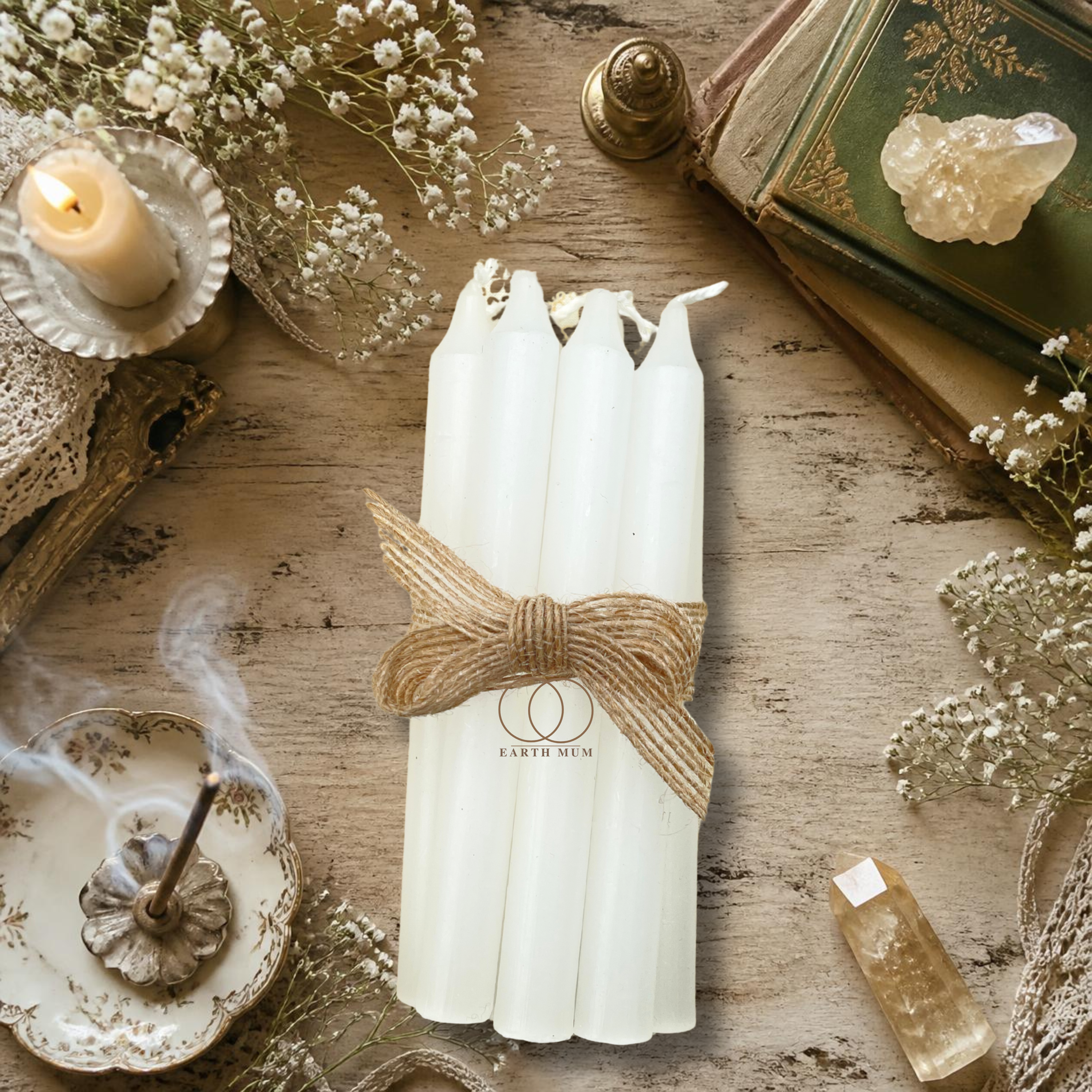 White Mini Spell Candles - 10 Pack