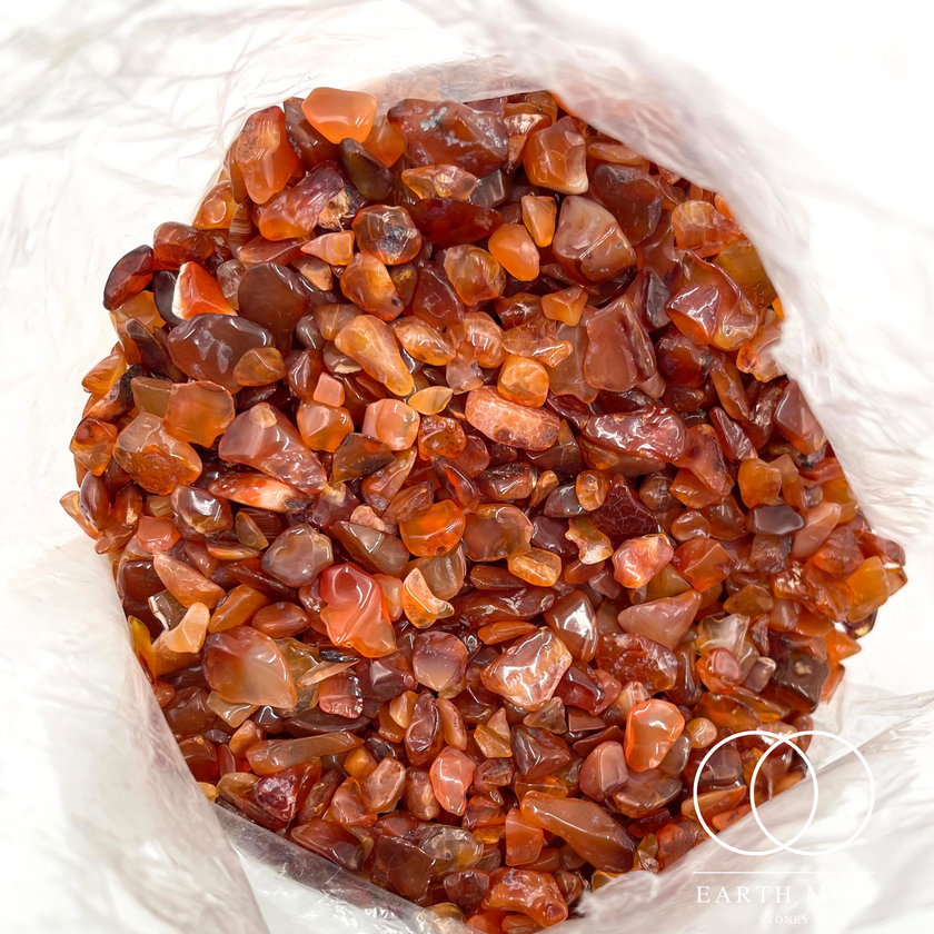 Carnelian Natural Gemstone Chips – Raw Brazilian Crystals