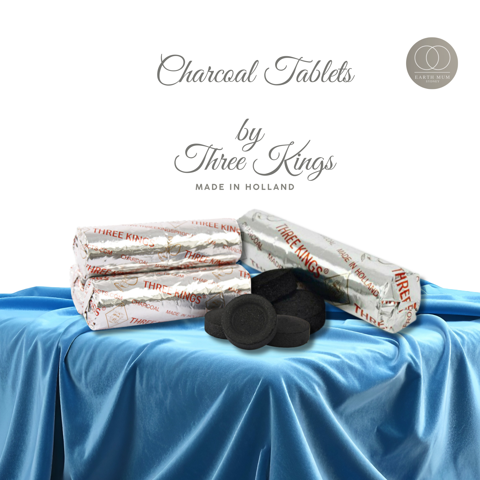Three Kings Quick Lite Charcoal Tablets 33mm | 10 Discs