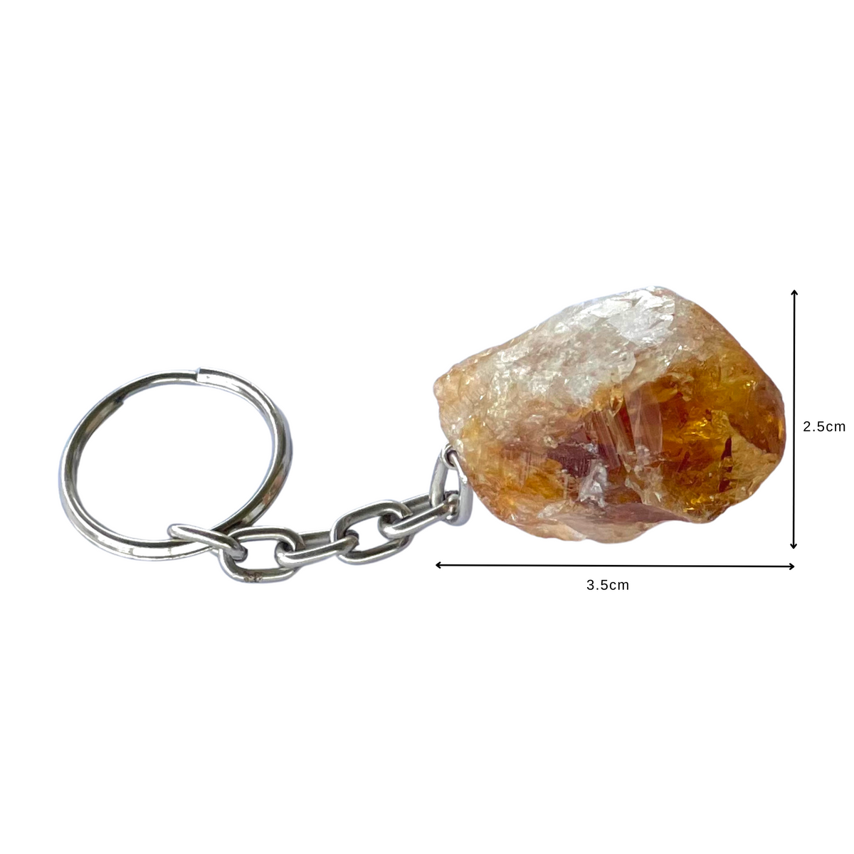 Natural Citrine Crystal Keychain | Abundance, Joy & Motivation