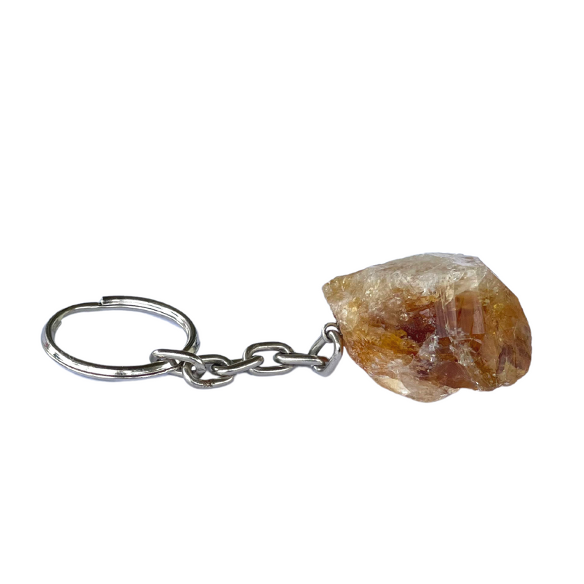 Natural Citrine Crystal Keychain | Abundance, Joy & Motivation