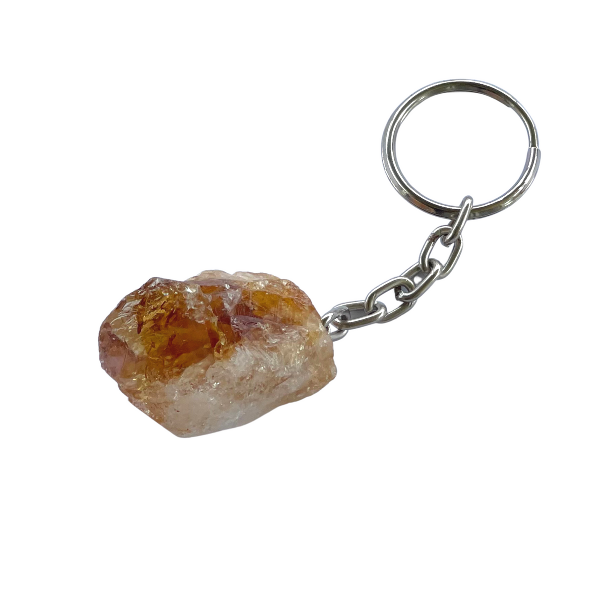 Natural Citrine Crystal Keychain | Abundance, Joy & Motivation