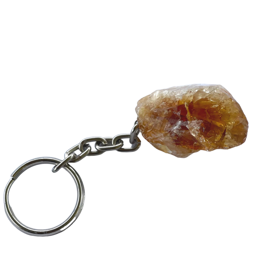 Natural Citrine Crystal Keychain | Abundance, Joy & Motivation