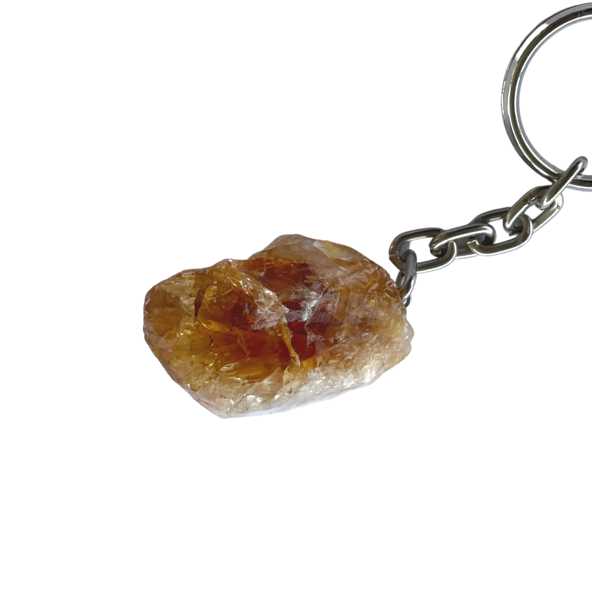 Natural Citrine Crystal Keychain | Abundance, Joy & Motivation