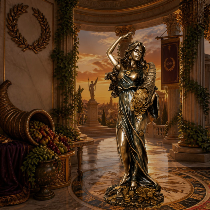 Fortuna Roman Goddess of Fortune Statue by Veronese | Cold Cast Bronze