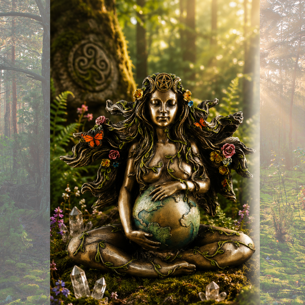 Gaia Goddess of the Earth Statue by Veronese | Cold Cast Bronze