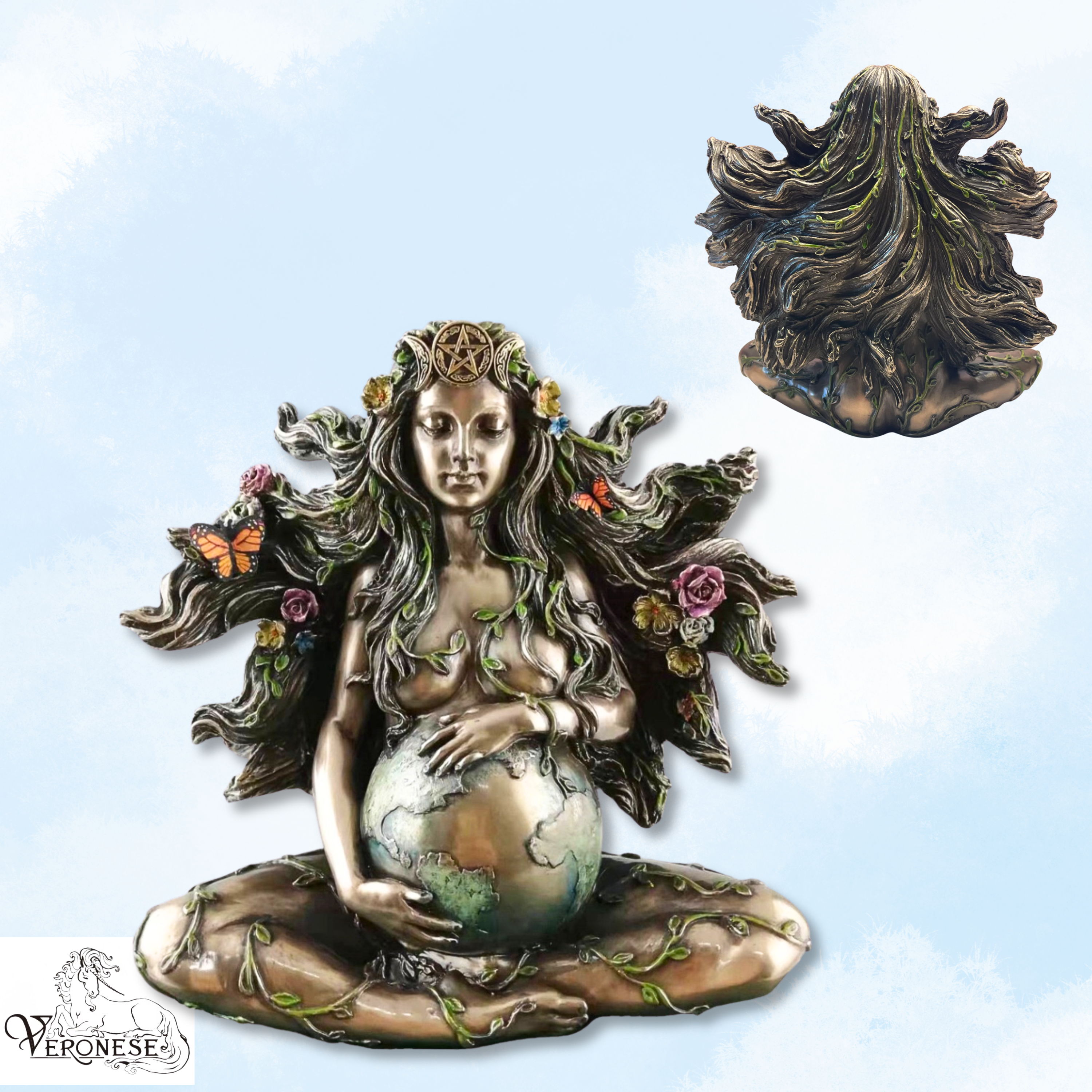 Gaia Goddess of the Earth Statue by Veronese | Cold Cast Bronze