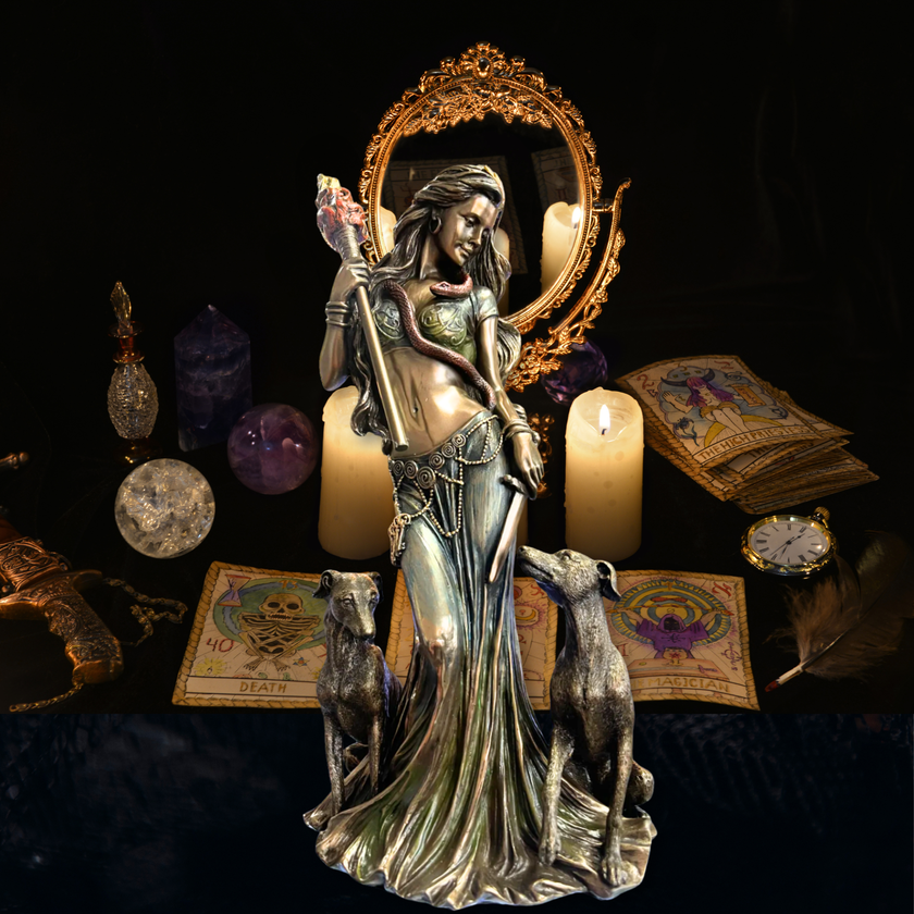 Hecate Greek Goddess Statue by Veronese | Cold Cast Bronze