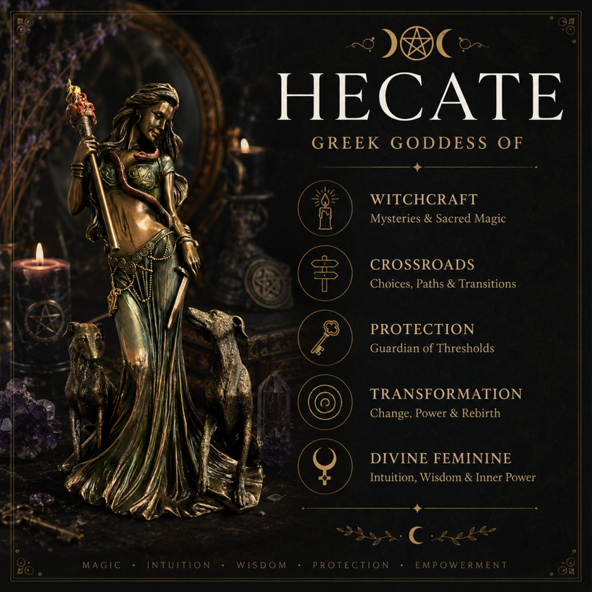 Hecate Greek Goddess Statue by Veronese | Cold Cast Bronze