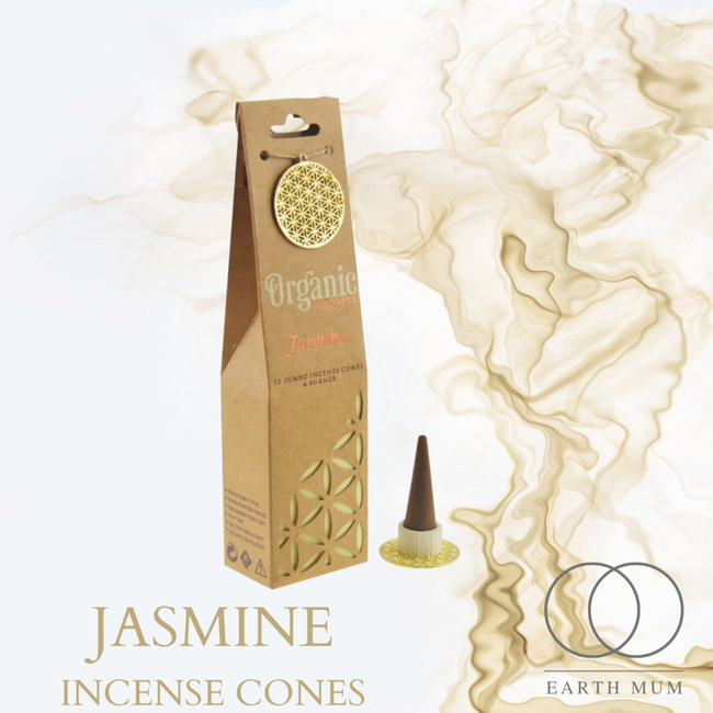 Jasmine Jumbo Incense Cones by Organic Goodness | 12 Cones