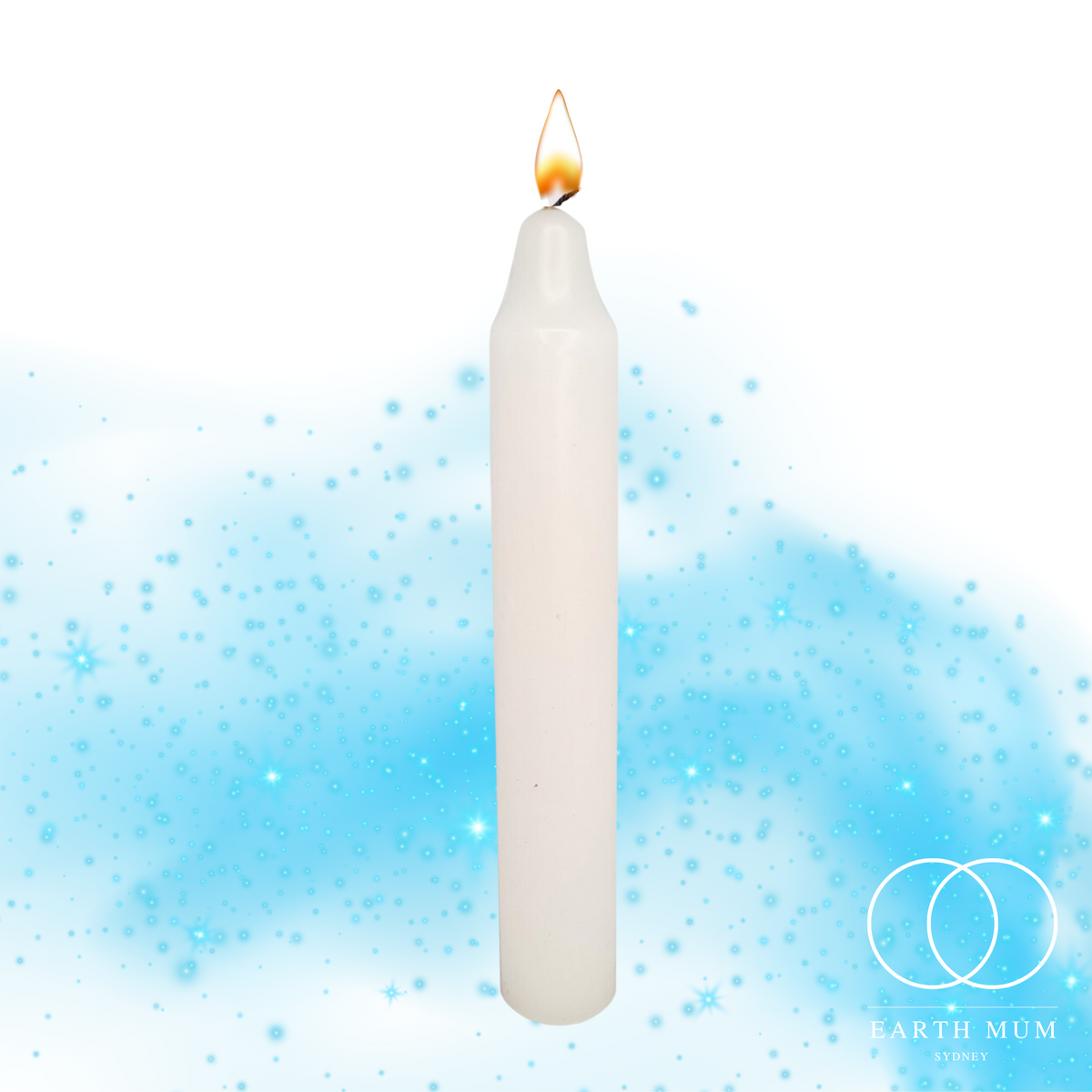 White Jumbo Pillar Candle – 9 Inch Ritual, Spell & Altar Candle
