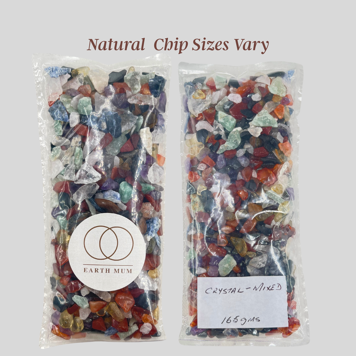 Mixed Natural Gemstone Chips – 165g Raw Brazilian Crystal Mix