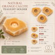 Orange Calcite Tealight Holder – Brazil