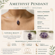 Amethyst Sterling Silver Wire-Wrapped Pendant - Mitchell Jewellery