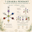 7 Chakra Sterling Silver Pendant | Genuine Gemstone Pendant