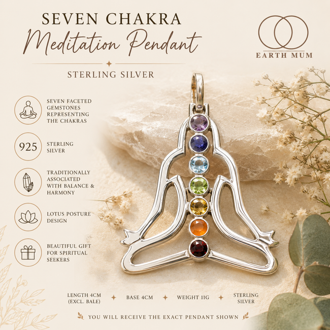 Seven Chakra S.Silver Pendant