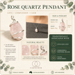 Rose Quartz Wire-Wrapped Pendant | Sterling Silver Detail | Mitchell Jewellery