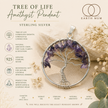 Tree of Life Amethyst Sterling Silver Pendant – Natural Crystal Chip Jewellery