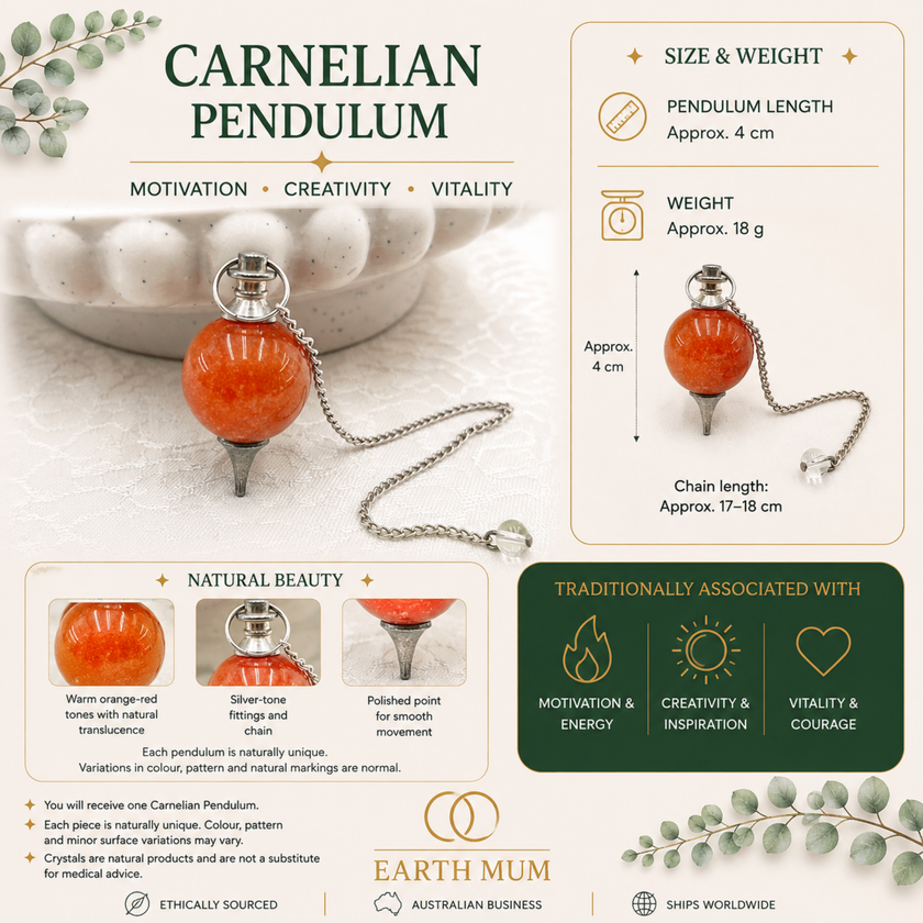 Carnelian Ball Pendulum