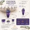 Chevron Amethyst Traditional Point Pendulum