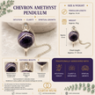 Chevron Amethyst Pendulum