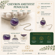 Chevron Amethyst Ball Pendulum | Natural Banded Crystal | Earth Mum