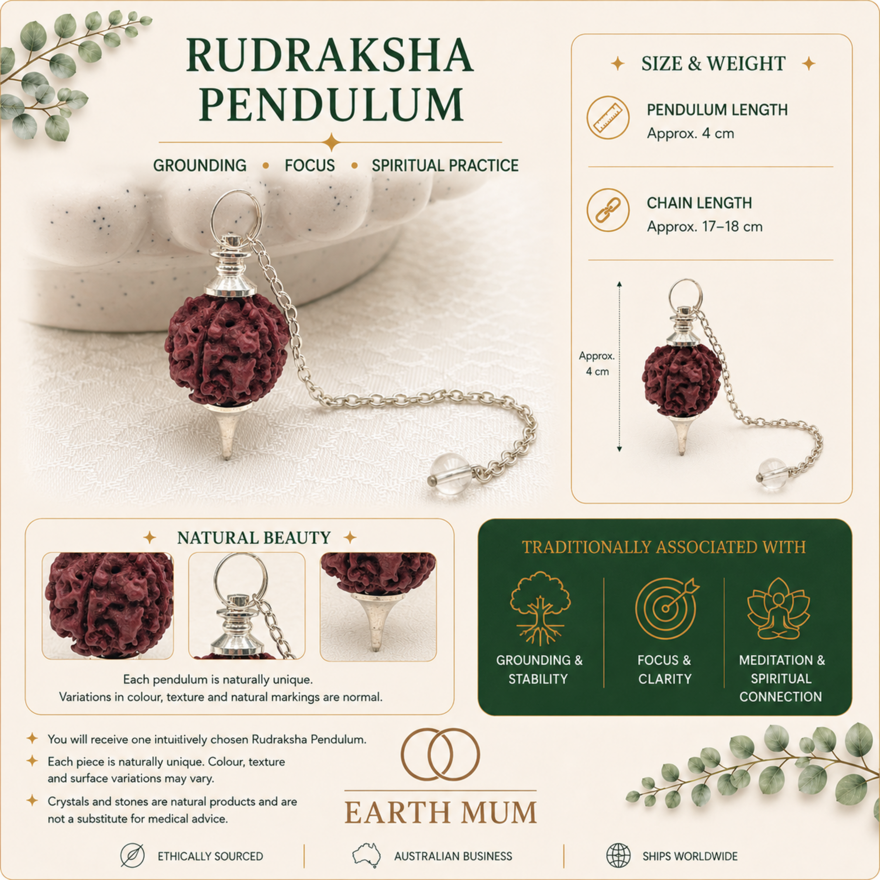 Rudraksha Pendulum