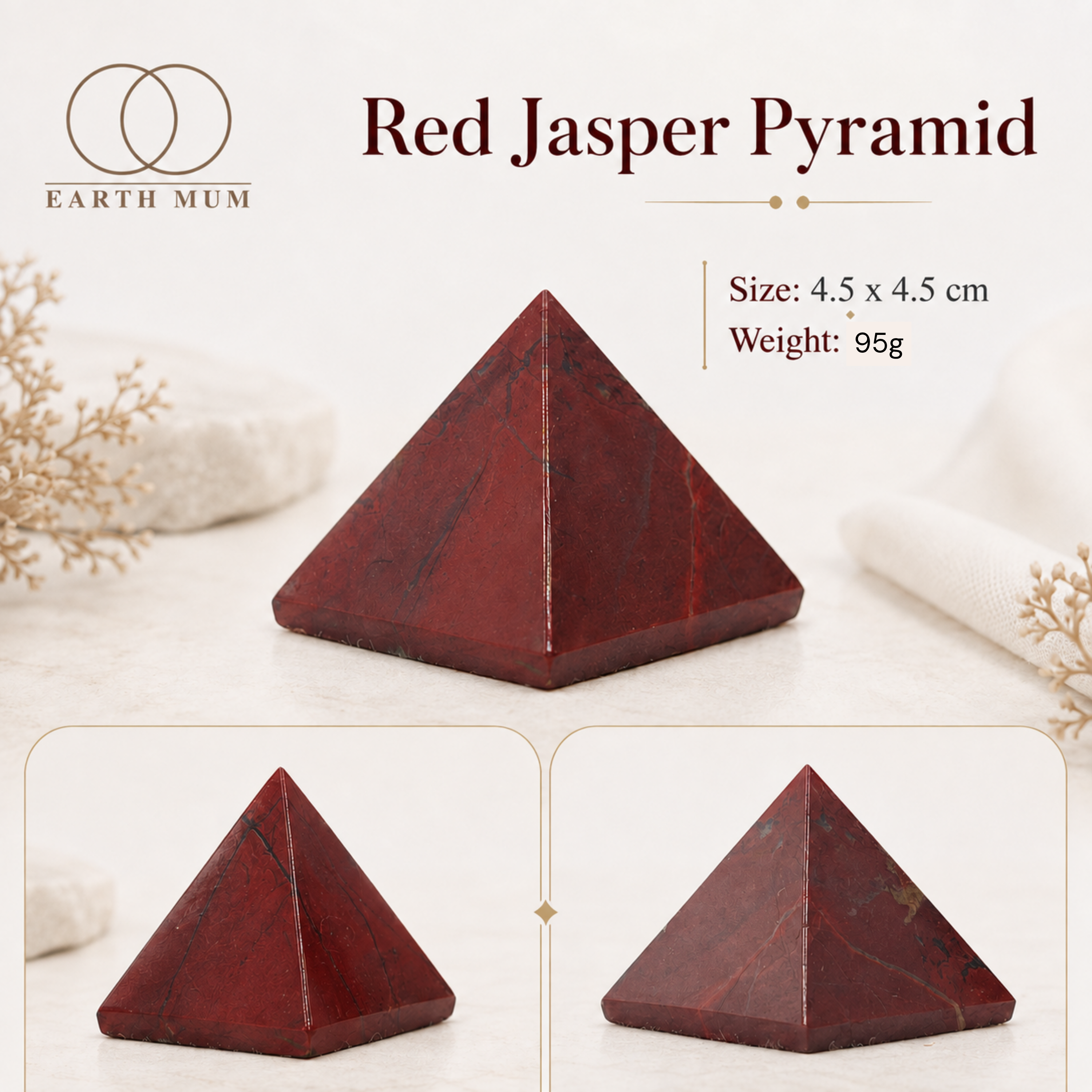 Red Jasper Pyramid – 4.5cm