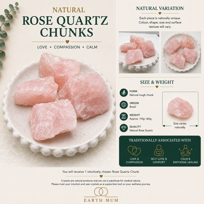 Rose Quartz Raw Chunk – Brazil