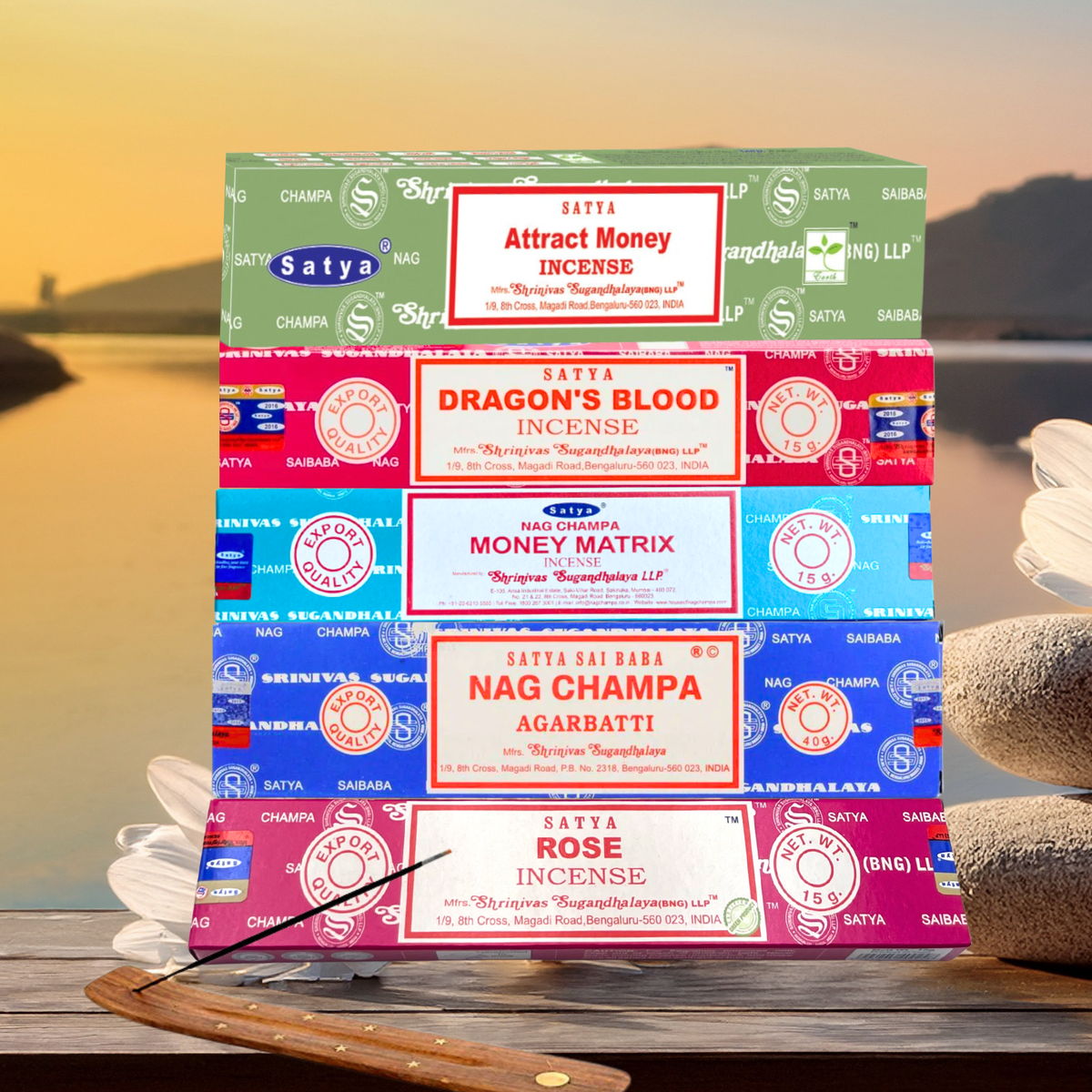 Satya Rose Incense Sticks – Premium Hand-Rolled Incense