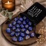 Lapis Lazuli Rune Set | 25 Piece Elder Futhark Divination Stones with Pouch