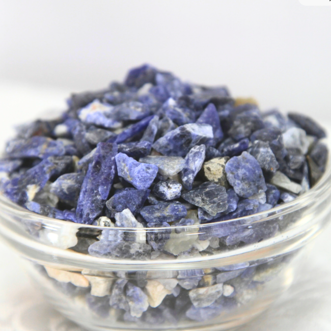 Sodalite Natural Gemstone Chips – Raw Brazilian Crystals