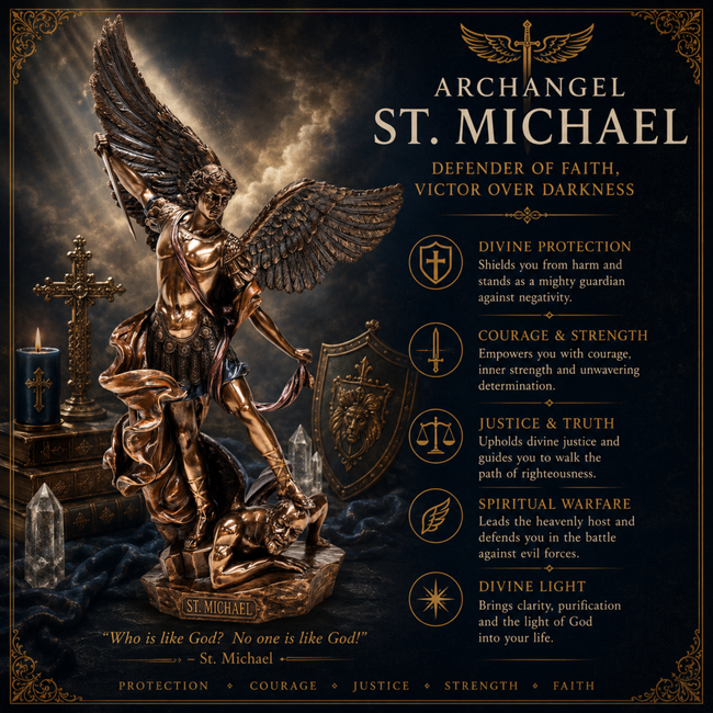 Archangel St. Michael Statue by Veronese | Cold Cast Bronze