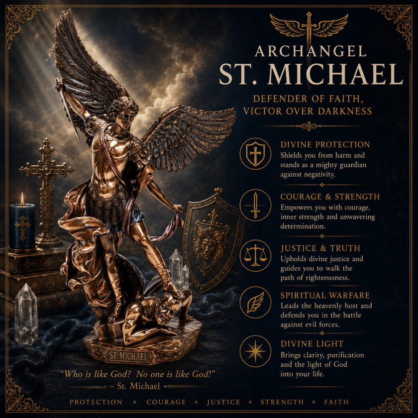 Archangel St. Michael Statue by Veronese | Cold Cast Bronze