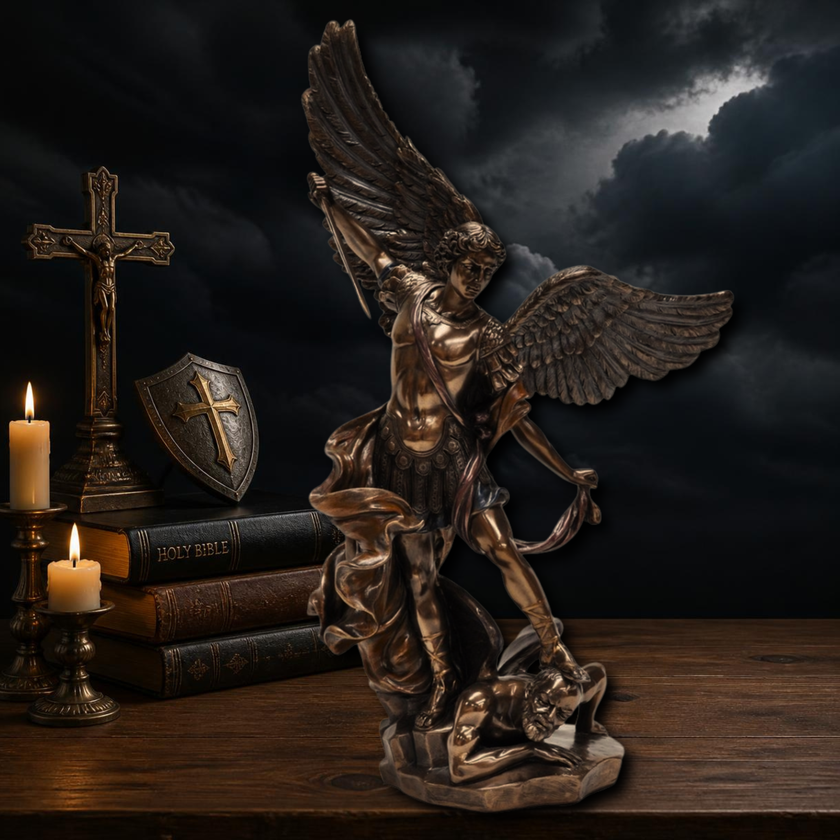 Archangel St. Michael Statue by Veronese | Cold Cast Bronze